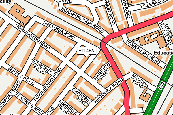 E11 4BA map - OS OpenMap – Local (Ordnance Survey)