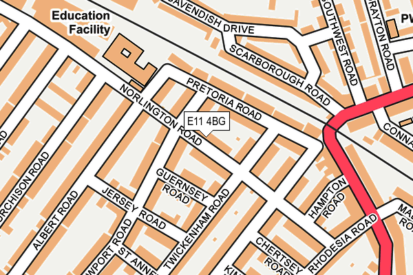 E11 4BG map - OS OpenMap – Local (Ordnance Survey)