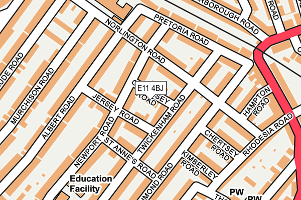 E11 4BJ map - OS OpenMap – Local (Ordnance Survey)