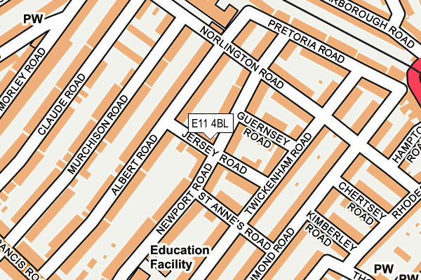 E11 4BL map - OS OpenMap – Local (Ordnance Survey)