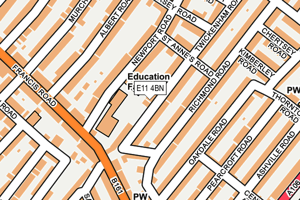 E11 4BN map - OS OpenMap – Local (Ordnance Survey)