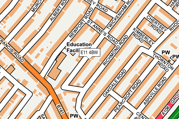 E11 4BW map - OS OpenMap – Local (Ordnance Survey)