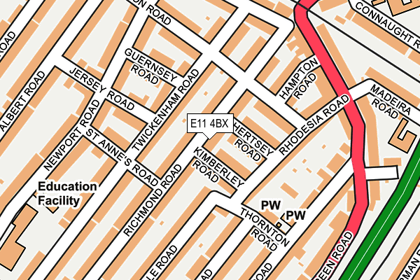 E11 4BX map - OS OpenMap – Local (Ordnance Survey)