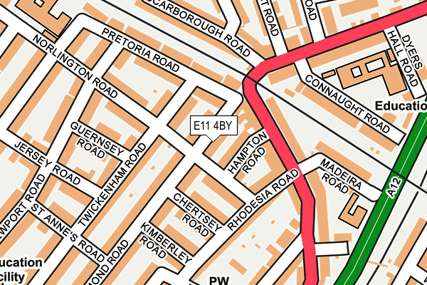 E11 4BY map - OS OpenMap – Local (Ordnance Survey)