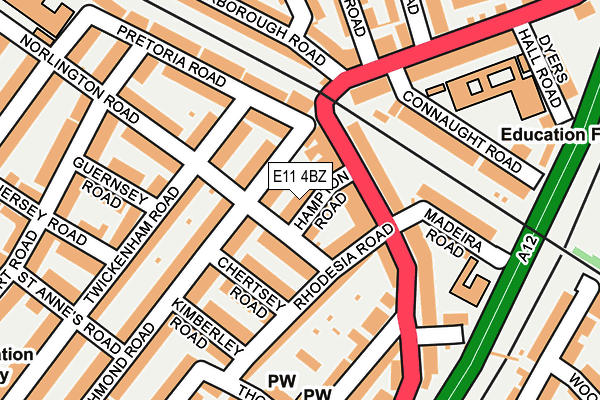 E11 4BZ map - OS OpenMap – Local (Ordnance Survey)