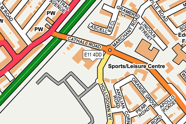 E11 4DD map - OS OpenMap – Local (Ordnance Survey)