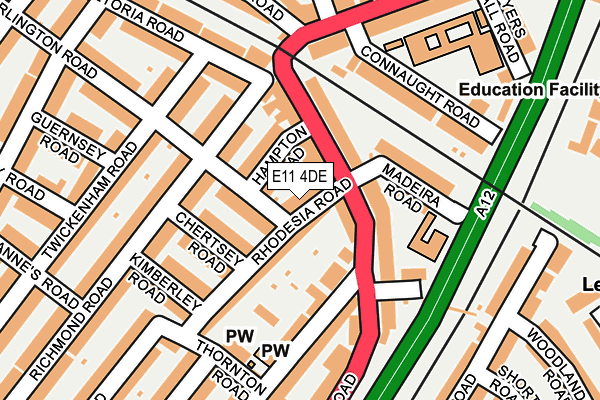 E11 4DE map - OS OpenMap – Local (Ordnance Survey)