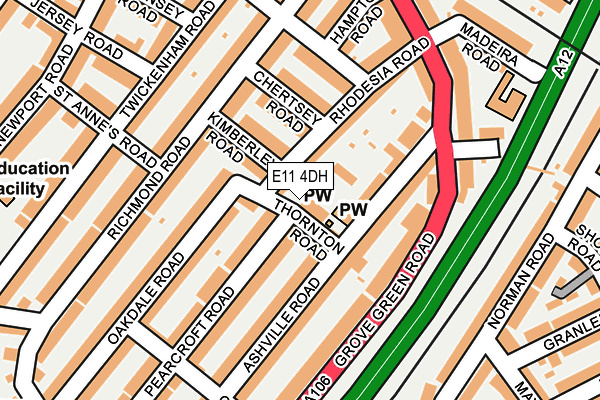 E11 4DH map - OS OpenMap – Local (Ordnance Survey)