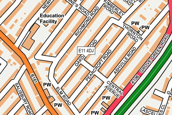 E11 4DJ map - OS OpenMap – Local (Ordnance Survey)