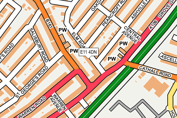 E11 4DN map - OS OpenMap – Local (Ordnance Survey)