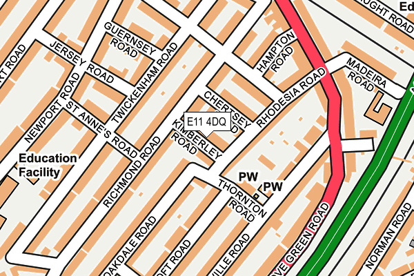 E11 4DQ map - OS OpenMap – Local (Ordnance Survey)