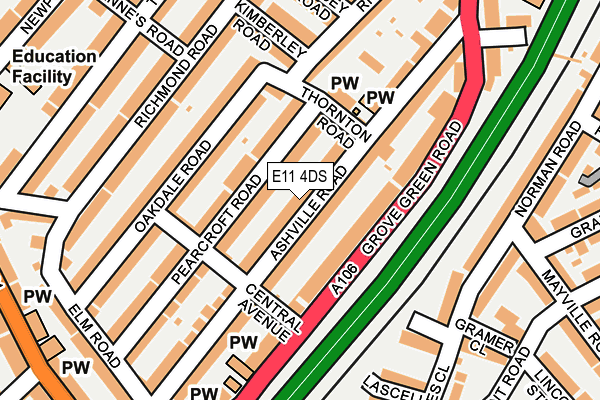 E11 4DS map - OS OpenMap – Local (Ordnance Survey)