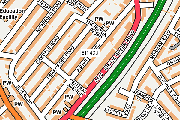 E11 4DU map - OS OpenMap – Local (Ordnance Survey)