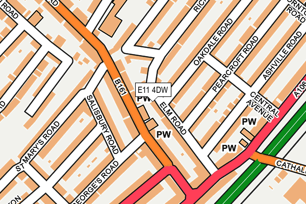 E11 4DW map - OS OpenMap – Local (Ordnance Survey)