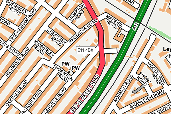 E11 4DX map - OS OpenMap – Local (Ordnance Survey)