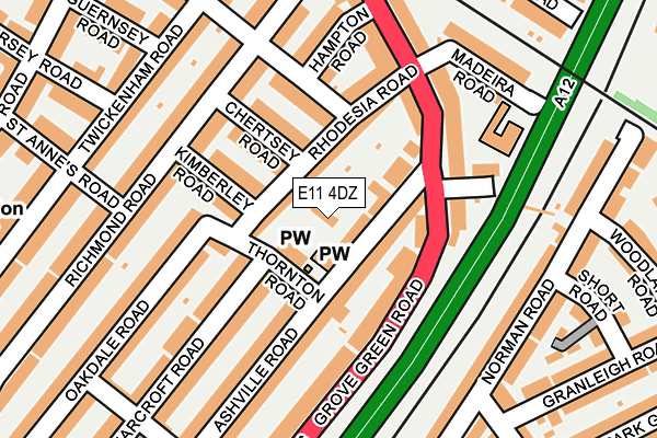 E11 4DZ map - OS OpenMap – Local (Ordnance Survey)