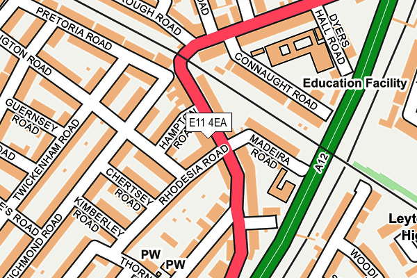 E11 4EA map - OS OpenMap – Local (Ordnance Survey)