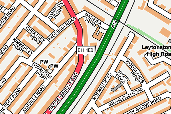 E11 4EB map - OS OpenMap – Local (Ordnance Survey)
