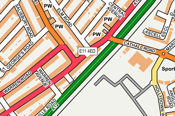 E11 4ED map - OS OpenMap – Local (Ordnance Survey)