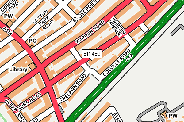 E11 4EG map - OS OpenMap – Local (Ordnance Survey)