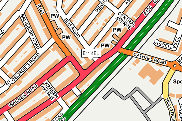 E11 4EL map - OS OpenMap – Local (Ordnance Survey)
