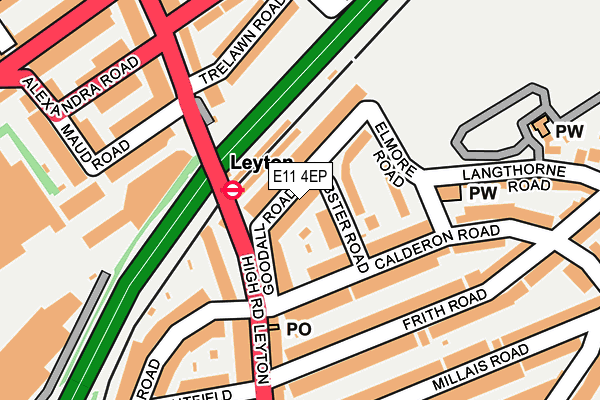 E11 4EP map - OS OpenMap – Local (Ordnance Survey)