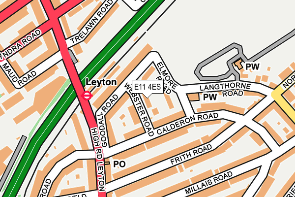 E11 4ES map - OS OpenMap – Local (Ordnance Survey)
