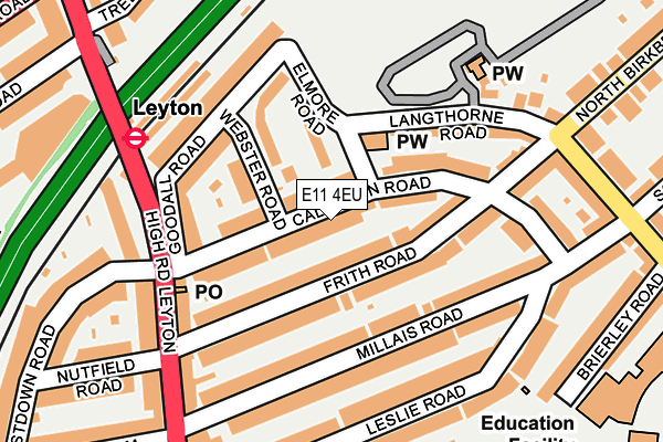 E11 4EU map - OS OpenMap – Local (Ordnance Survey)