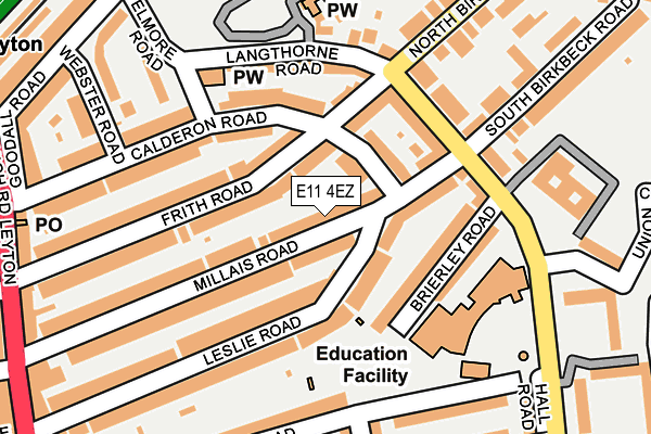 E11 4EZ map - OS OpenMap – Local (Ordnance Survey)