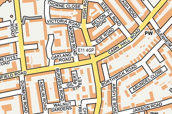 E11 4GP map - OS OpenMap – Local (Ordnance Survey)