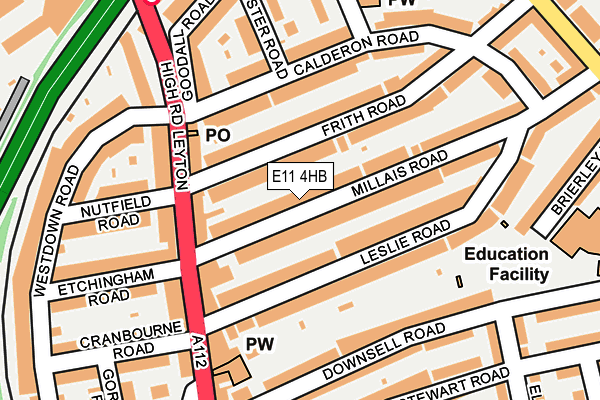 E11 4HB map - OS OpenMap – Local (Ordnance Survey)