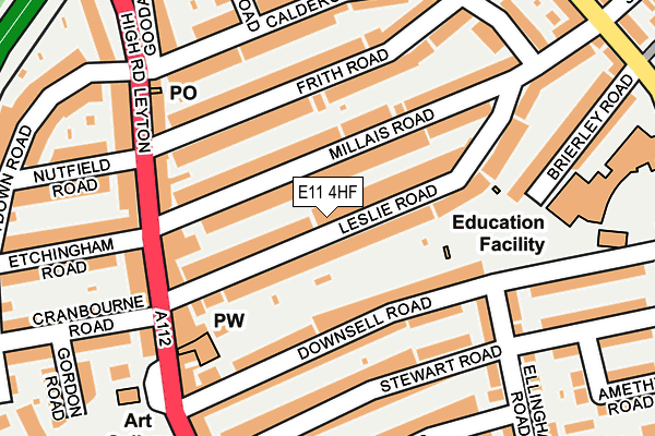 E11 4HF map - OS OpenMap – Local (Ordnance Survey)