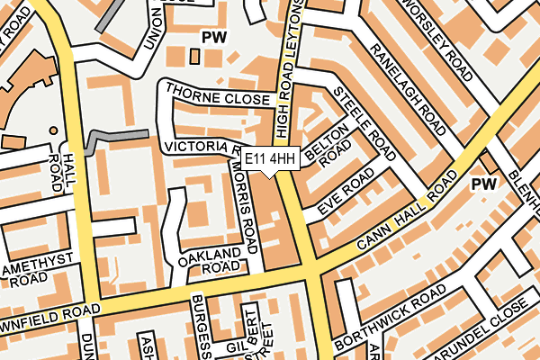 E11 4HH map - OS OpenMap – Local (Ordnance Survey)