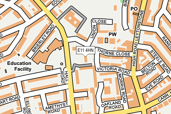 E11 4HN map - OS OpenMap – Local (Ordnance Survey)