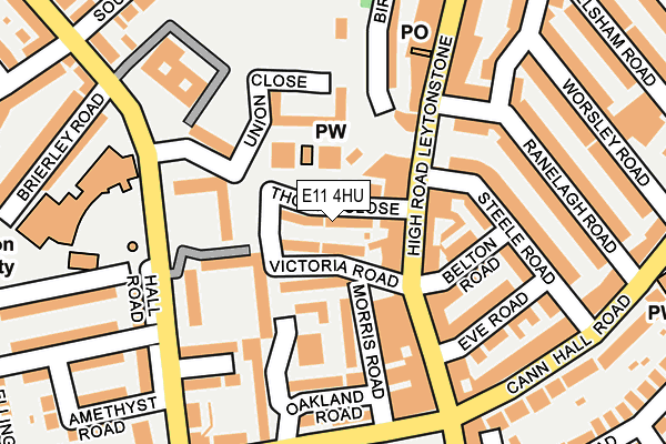 E11 4HU map - OS OpenMap – Local (Ordnance Survey)
