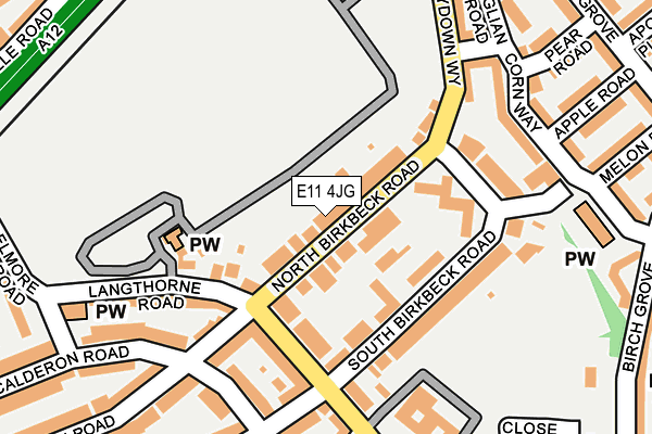 E11 4JG map - OS OpenMap – Local (Ordnance Survey)