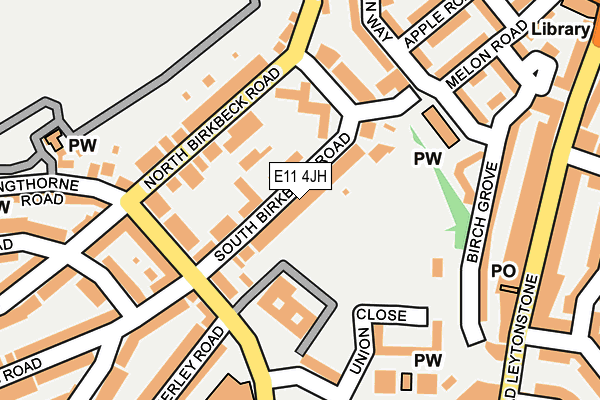 E11 4JH map - OS OpenMap – Local (Ordnance Survey)