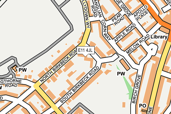 E11 4JL map - OS OpenMap – Local (Ordnance Survey)
