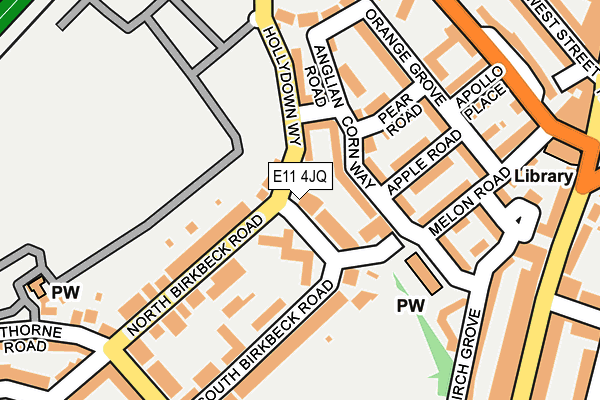 E11 4JQ map - OS OpenMap – Local (Ordnance Survey)