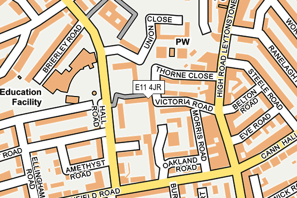 E11 4JR map - OS OpenMap – Local (Ordnance Survey)