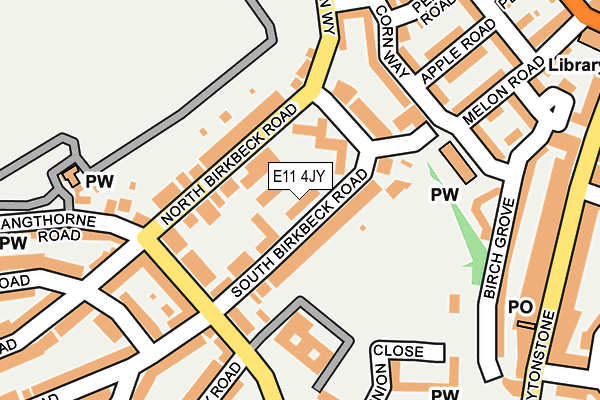 E11 4JY map - OS OpenMap – Local (Ordnance Survey)