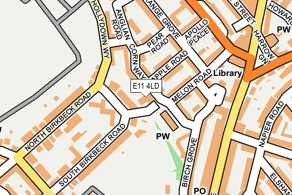 E11 4LD map - OS OpenMap – Local (Ordnance Survey)