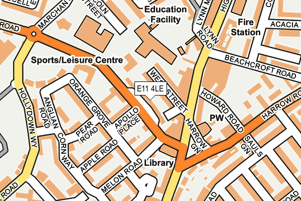 E11 4LE map - OS OpenMap – Local (Ordnance Survey)