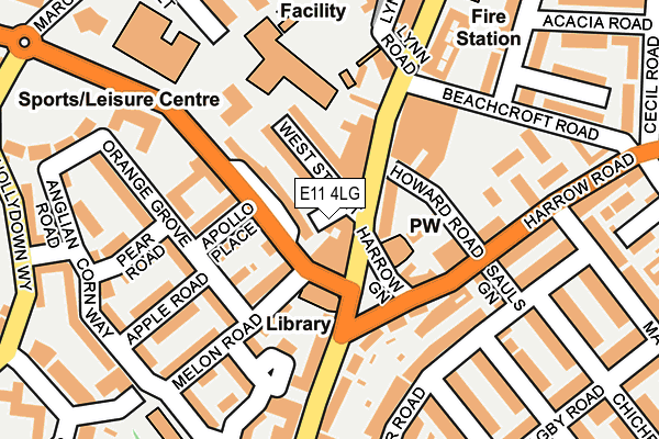 E11 4LG map - OS OpenMap – Local (Ordnance Survey)