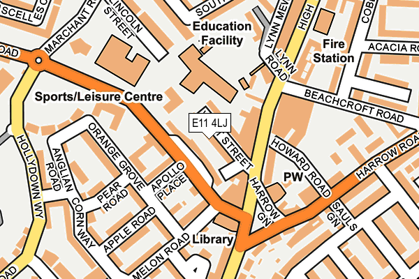 E11 4LJ map - OS OpenMap – Local (Ordnance Survey)