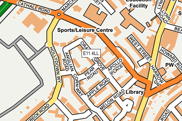 E11 4LL map - OS OpenMap – Local (Ordnance Survey)