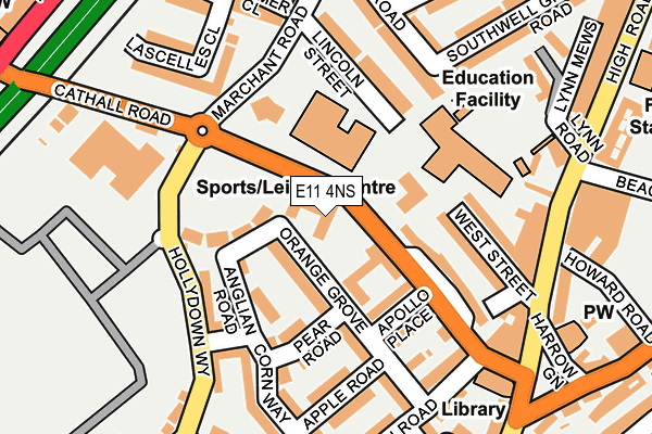 E11 4NS map - OS OpenMap – Local (Ordnance Survey)