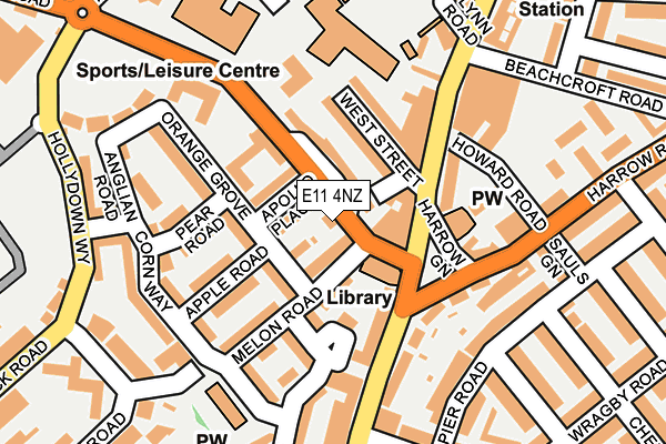 E11 4NZ map - OS OpenMap – Local (Ordnance Survey)