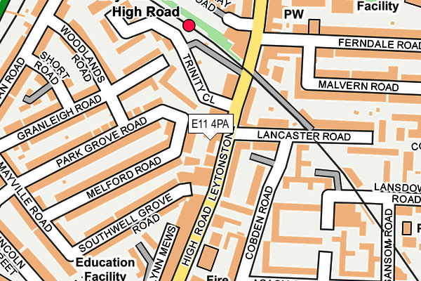 E11 4PA map - OS OpenMap – Local (Ordnance Survey)