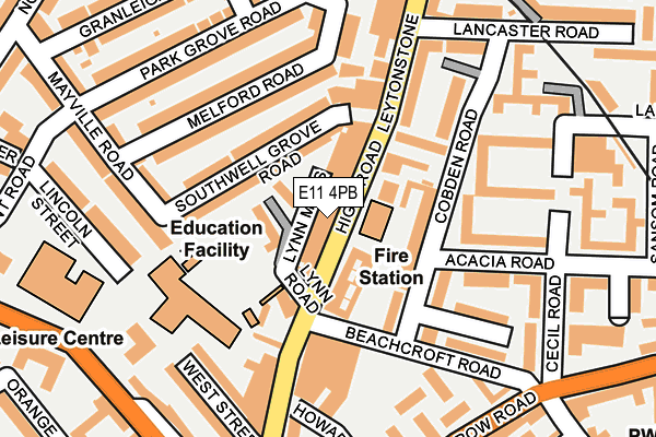 E11 4PB map - OS OpenMap – Local (Ordnance Survey)